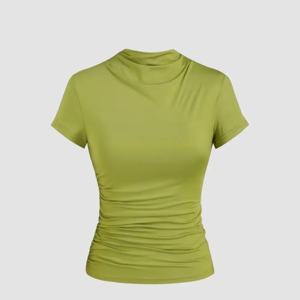 Cider High Neck Ruched Top - Picture 5 of 6